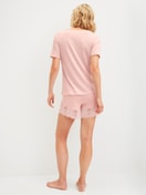 La modella / Il modello Donna indossa Pigiama corto in Modal di colore Rosa, Pizzo, della serie Elegant Dreams di CALIDA, Vista posteriore