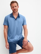 Le mannequin Homme porte le/la Pyjama court en Coton de couleur Bleu, Unicolore, de la série Relax Superlight de CALIDA, Image supplémentaire