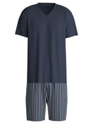 Herren - Kurz-Pyjama aus 100% Baumwolle in Blau, Gemustert aus Serie Cotton Special von CALIDA, Verpackung