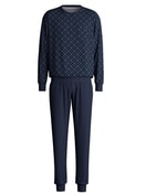 Men - Pyjama with cuff made of 100% Cotton in Blue, Patterned, from the Relax Selected 4 series by CALIDA