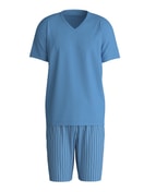 Kurz-Pyjama parisian blue