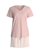Damen - Kurz-Pyjama aus 100% Baumwolle in Rosa, Floral aus Serie Cotton Special von CALIDA