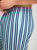 Men model is wearing Short pyjama made of 100% Cotton in Blue, Striped from the Relax Streamline 4 series by CALIDA, Detail