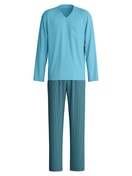 Herren - Pyjama, lang aus 100% Baumwolle in Blau, Gemustert aus Serie Relax Streamline 1 von CALIDA