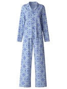 Pyjama buttoned dazzling blue