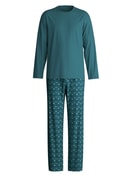 Herren - Pyjama, lang aus 100% Baumwolle in Türkis, Gemustert aus Serie Relax Streamline 3 von CALIDA