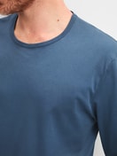 Men model is wearing Pyjamas, long made of 100% Cotton in Blue, Checked from the Relax Streamline 2 series by CALIDA, Detail