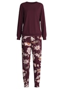 Women - Pyjama with cuff made of 100% Cotton in Red, Floral, from the Season Special series by CALIDA, Packaging