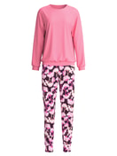 Women - Pyjama with cuff made of 100% Cotton in Pink, Floral, from the Autumn Dreams series by CALIDA