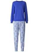 Bündchen-Pyjama dazzling blue