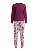 Women - Pyjama with cuff made of Swiss+Cotton in Red, Floral, from the Season Special series by CALIDA