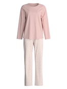 Damen - Pyjama, lang aus 100% Baumwolle in Rosa, Floral aus Serie Cotton Special von CALIDA
