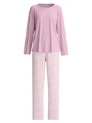 Damen - Pyjama, lang aus 100% Baumwolle in Violett, Gemustert aus Serie Blooming Nights von CALIDA