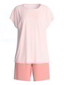 Femme - Pyjama court en 100% coton de couleur Orange, À motifs, de la série Lovely Nights de CALIDA