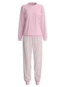 Damen - Bündchen-Pyjama aus 100% Baumwolle in Violett, Gemustert aus Serie Blooming Nights von CALIDA