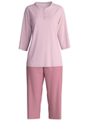 Damen - Capri-Pyjama aus 100% Baumwolle in Rosa, Gestreift aus Serie Striped Dreams von CALIDA