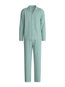 Men - Button-Up Pyjama made of 100% Cotton in Green, Striped, from the Nightwear Xtra series by CALIDA