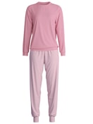 Damen - Bündchen-Pyjama aus 100% Baumwolle in Rosa, Gestreift aus Serie Striped Dreams von CALIDA