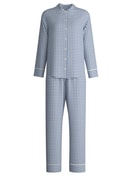 Damen - Flanell-Pyjama mit Knöpfen aus 100% Baumwolle in Blau, Kariert aus Serie Flannel Dreams von CALIDA