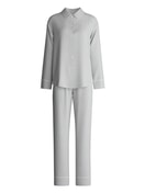 Damen - Flanell-Pyjama mit Knöpfen aus 100% Baumwolle in Blau, Einfarbig aus Serie Flannel Dreams von CALIDA