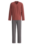 Herren - Pyjama, lang aus 100% Baumwolle in Rot, Gemustert aus Serie Cotton Special von CALIDA