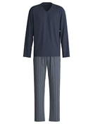 Herren - Pyjama, lang aus 100% Baumwolle in Blau,  aus Serie Cotton Special von CALIDA, Verpackung