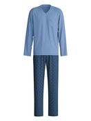 Men - Pyjamas, long made of 100% Cotton in Blue, Patterned, from the Relax Imprint 2 series by CALIDA