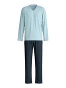 Herren - Pyjama, lang aus 100% Baumwolle in Blau, Gemustert aus Serie Relax Imprint 3 von CALIDA