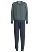 Herren - Bündchen-Pyjama aus 100% Baumwolle in Grün,  aus Serie Cotton Special von CALIDA, Verpackung