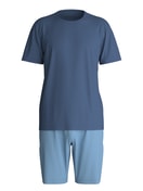 Herren - Kurz-Pyjama aus 100% Baumwolle in Blau, Gemustert aus Serie Cotton Special von CALIDA