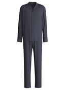 Herren - Pyjama mit Knöpfen aus TENCEL™ in Grau, Einfarbig aus Serie Relax Silk von CALIDA