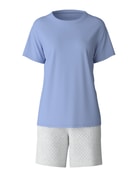 Pyjama court milky blue