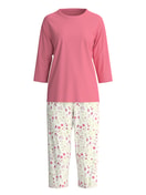 Women - Capri Pyjama made of 100% Cotton in Pink, Patterned, from the Cotton Special series by CALIDA