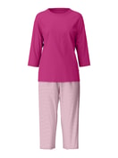 Women - Capri Pyjama made of 100% Cotton in Red, Striped, from the Cotton Special series by CALIDA