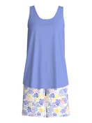Women - Short pyjama made of 100% Cotton in Blue, Floral, from the Coastal Dreams series by CALIDA