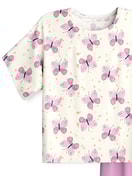 Kinder - Kurz-Pyjama aus 100% Baumwolle in Rosa,  aus Serie Kids Butterfly von CALIDA