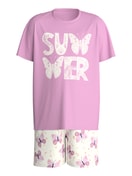 Kinder - Kurz-Pyjama aus 100% Baumwolle in Rosa,  aus Serie Kids Butterfly von CALIDA