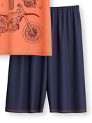 Kinder - Kurz-Pyjama aus 100% Baumwolle in Blau,  aus Serie Kids Sports von CALIDA