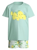 Kinder - Kurz-Pyjama aus 100% Baumwolle in Grün,  aus Serie Toddlers Fruits von CALIDA