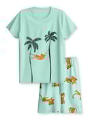 Multipack Kinder - Kurz-Pyjama aus 100% Baumwolle in Grün,  aus Serie Toddlers Animals von CALIDA