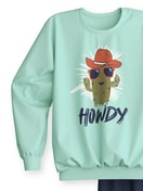 Kinder - Bündchen-Pyjama aus 100% Baumwolle in Grün,  aus Serie Kids Adventure von CALIDA