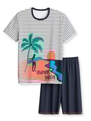 Multipack Kinder - Kurz-Pyjama aus 100% Baumwolle in Blau,  aus Serie Kids Surf von CALIDA