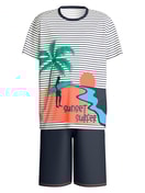 Kinder - Kurz-Pyjama aus 100% Baumwolle in Blau,  aus Serie Kids Surf von CALIDA