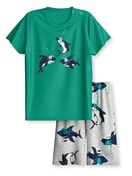 Multipack Kinder - Kurz-Pyjama aus 100% Baumwolle in Grün,  aus Serie Toddlers Ocean von CALIDA