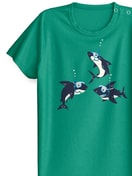 Kinder - Kurz-Pyjama aus 100% Baumwolle in Grün,  aus Serie Toddlers Ocean von CALIDA