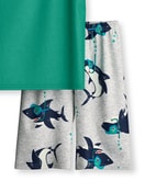 Kinder - Kurz-Pyjama aus 100% Baumwolle in Grün,  aus Serie Toddlers Ocean von CALIDA