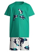 Kinder - Kurz-Pyjama aus 100% Baumwolle in Grün,  aus Serie Toddlers Ocean von CALIDA