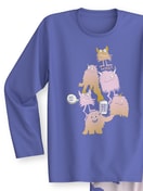 Kinder - Pyjama, lang aus 100% Baumwolle in Violett, Gemustert aus Serie Kids Monsters von CALIDA