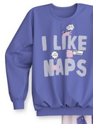 Kinder - Bündchen-Pyjama aus 100% Baumwolle in Violett, Gemustert aus Serie Kids Monsters von CALIDA