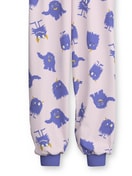 Kinder - Bündchen-Pyjama aus 100% Baumwolle in Violett, Gemustert aus Serie Kids Monsters von CALIDA